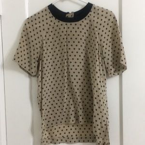 Silk polka dot tee!